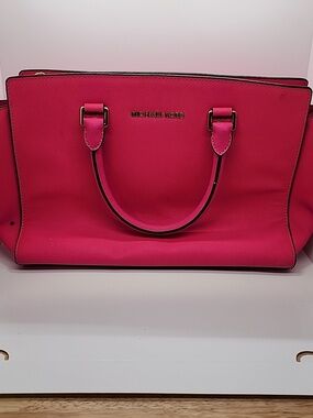 Michael Kors Hot Pink Saffiano Leather Tote